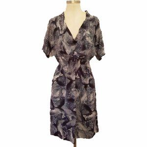 NWOT Mr Abbott Black White Silk Blouson Dress S